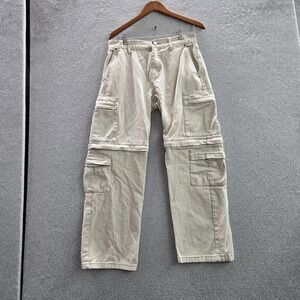 Pacsun Men Pants 30X30 Beige Cargo Twill Baggy 28" Inseam Y2K Skate Grunge